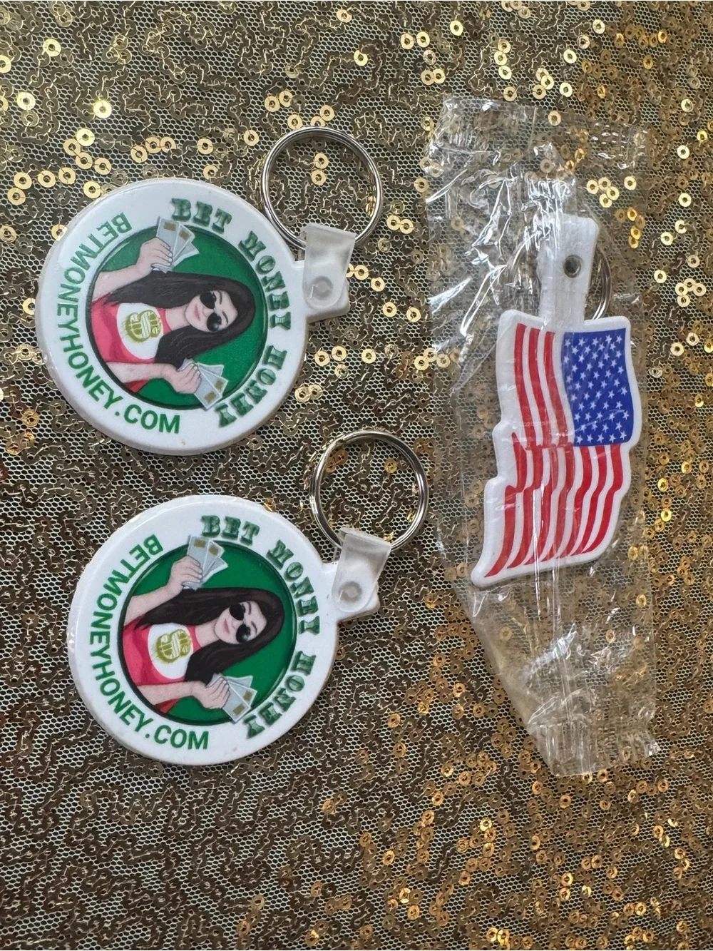 BET Money Honey Green Logo Keychain - Promotional Party Favor